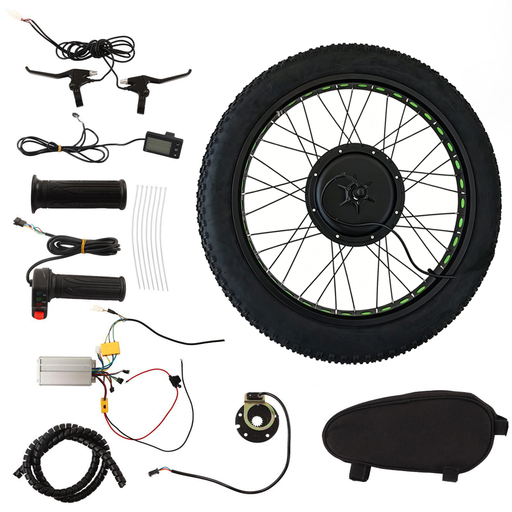 48V 1500W E-Bike Front Wheel C - Fat Tire Electric Bike Conversion Kit 1500W ulasan dan harga